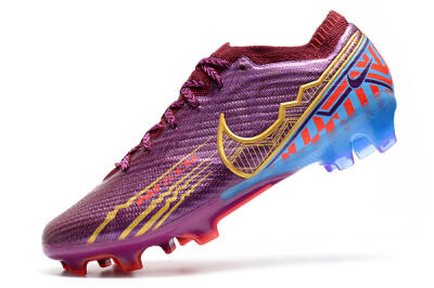 Nike Air Zoom Mercurial Vapor 15 Elite FG Low-Tops Football Boots - Purple/Blue/Gold