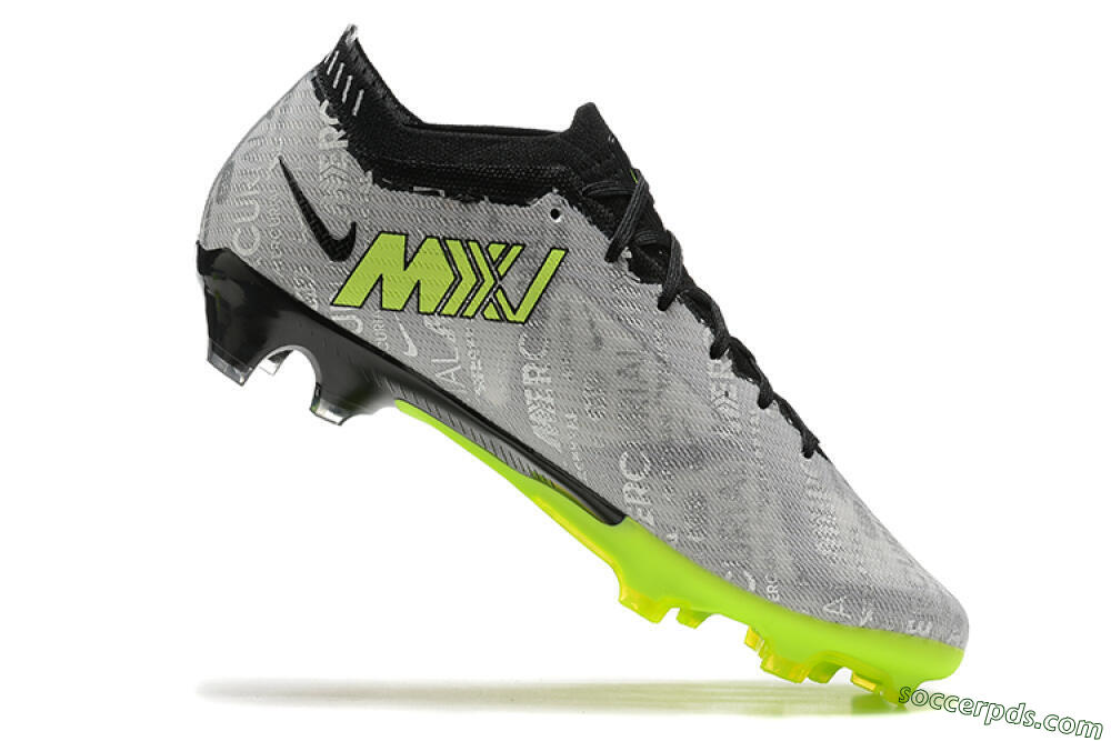 Nike Air Zoom Mercurial Vapor 15 Elite FG Low-Tops Football Boots - Silver/Green 7