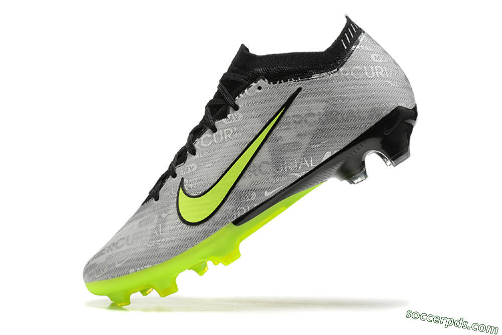 Nike Air Zoom Mercurial Vapor 15 Elite FG Low-Tops Football Boots - Silver/Green 8