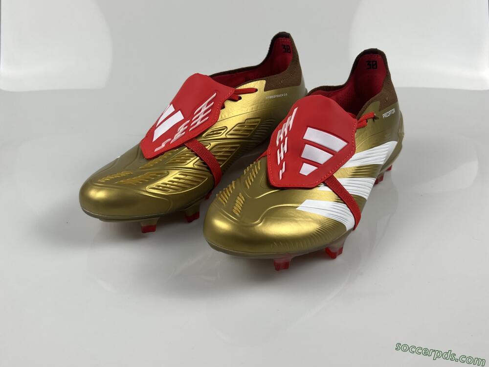 Adidas Predator Elite Foldover Tongue FG Low-Tops Football Boots - Gold/White/Red
