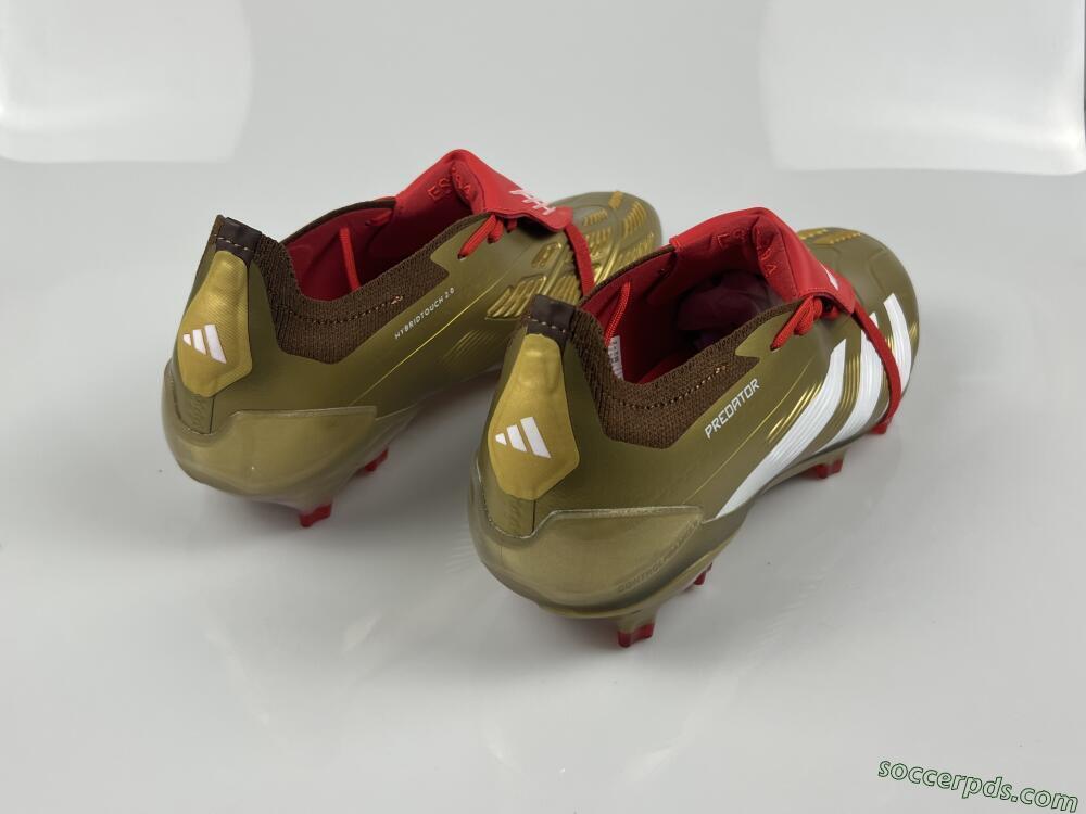 Adidas Predator Elite Foldover Tongue FG Low-Tops Football Boots - Gold/White/Red
