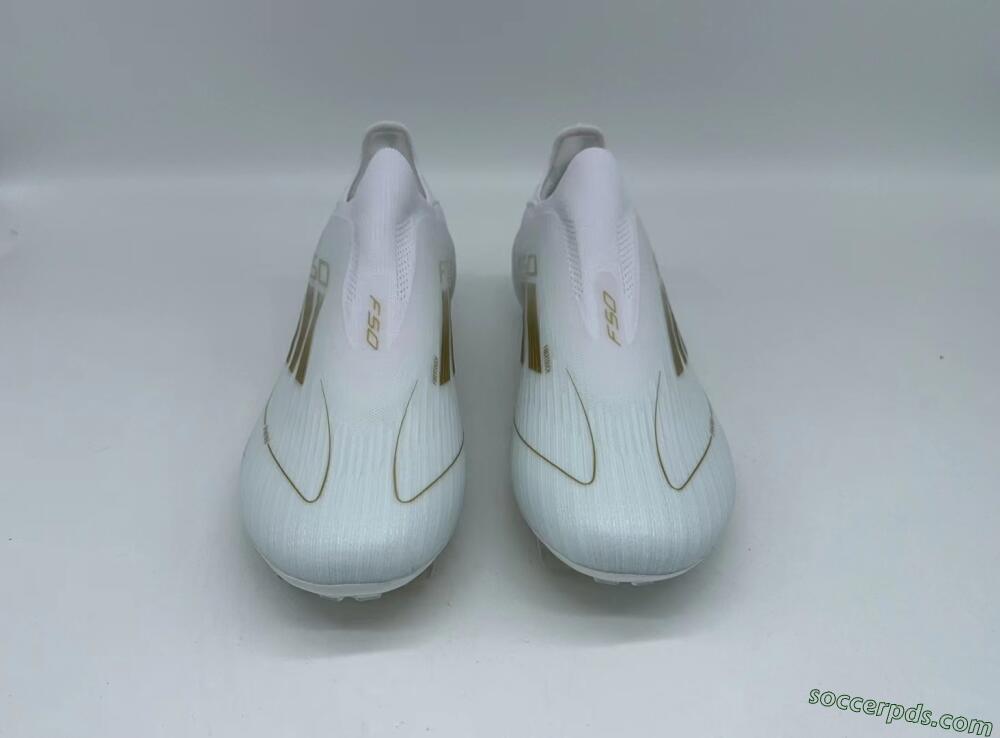 Adidas F50+ Adizero FG Low-Tops Football Boots - White/Gold