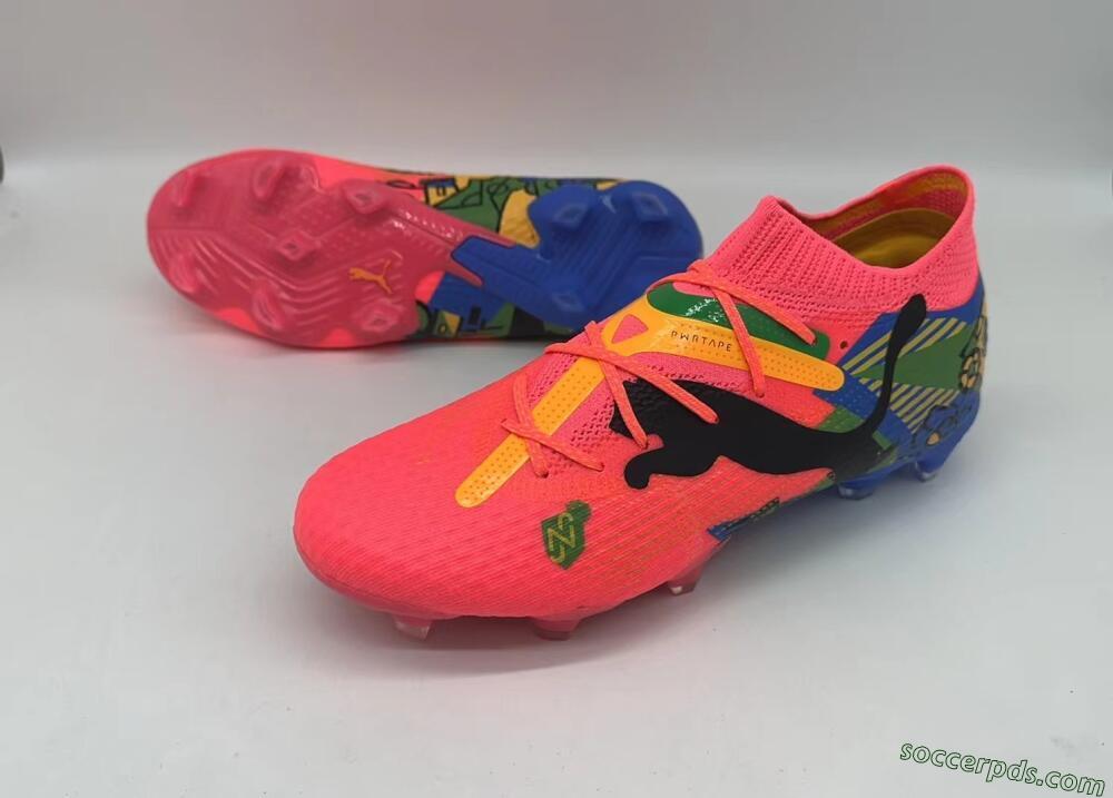 Puma Future Ultimate FG Low-Tops Football Boots - Red/Green/Blue/Yellow