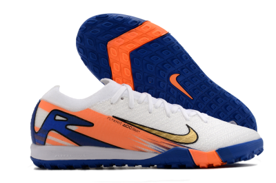 Nike Air Zoom Mercurial Vapor 16 Elite TF Low-Tops Football Shoes - White/Orange/Blue
