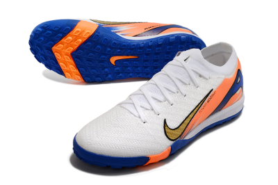 Nike Air Zoom Mercurial Vapor 16 Elite TF Low-Tops Football Shoes - White/Orange/Blue