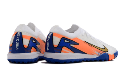Nike Air Zoom Mercurial Vapor 16 Elite TF Low-Tops Football Shoes - White/Orange/Blue