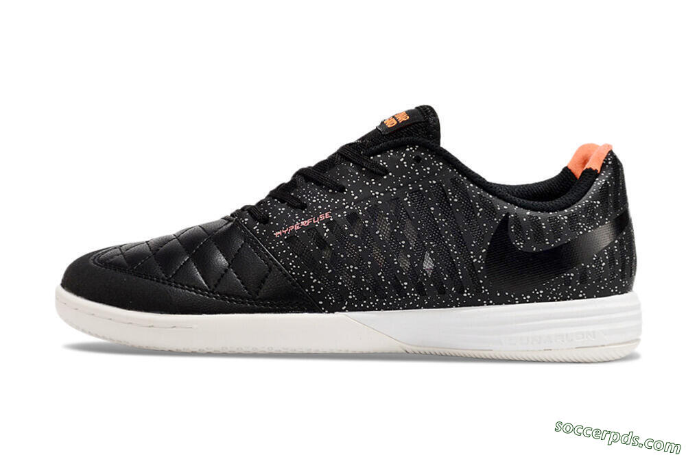 Nike Lunar Gato 2 TF Low-Tops Football Shoes - Black/White/Orange 2