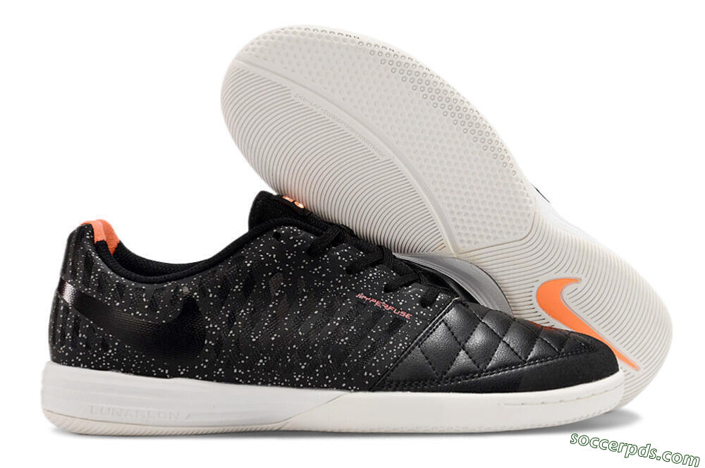 Nike Lunar Gato 2 TF Low-Tops Football Shoes - Black/White/Orange 1