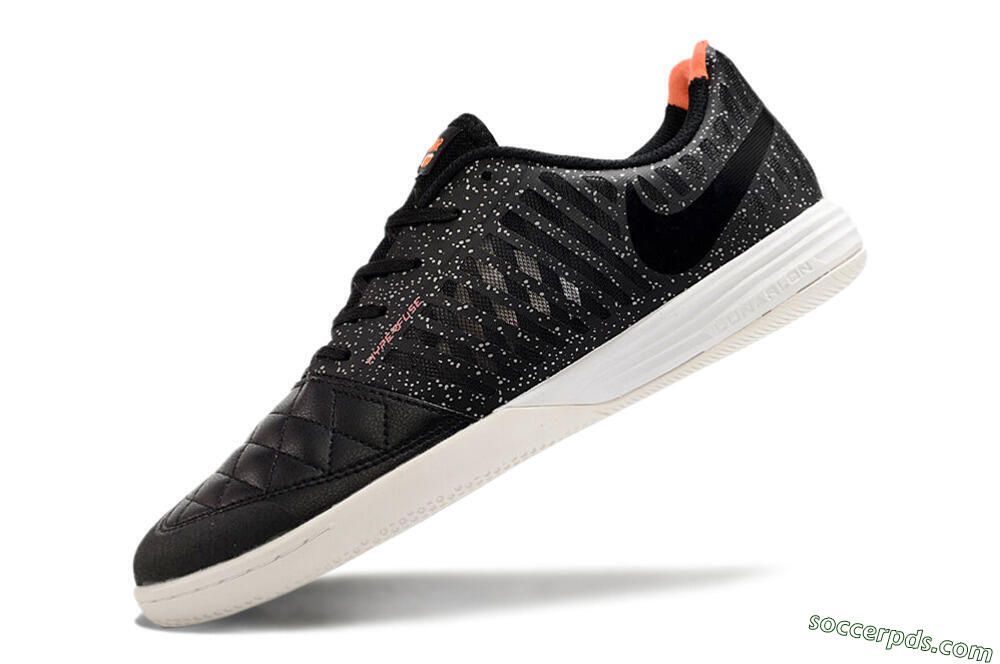 Nike Lunar Gato 2 TF Low-Tops Football Shoes - Black/White/Orange 6