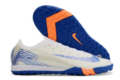 Nike Air Zoom Mercurial Vapor 16 Elite TF Low-Tops Football Shoes - White/Blue/Orange