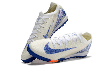 Nike Air Zoom Mercurial Vapor 16 Elite TF Low-Tops Football Shoes - White/Blue/Orange