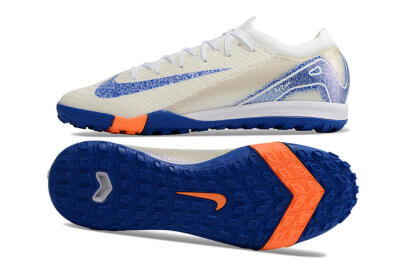 Nike Air Zoom Mercurial Vapor 16 Elite TF Low-Tops Football Shoes - White/Blue/Orange