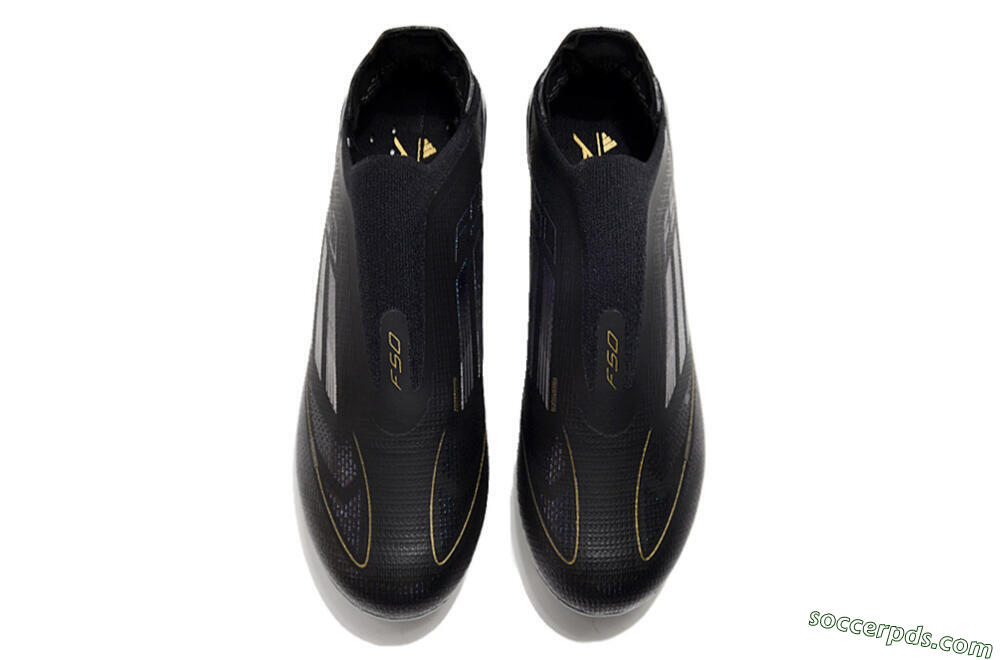Adidas F50+ Adizero FG Low-Tops Football Boots - Black/Purple/Gold 4