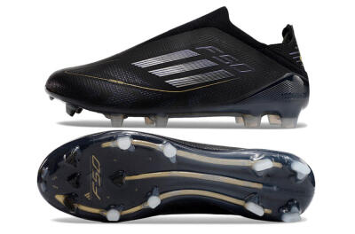 Adidas F50+ Adizero FG Low-Tops Football Boots - Black/Purple/Gold