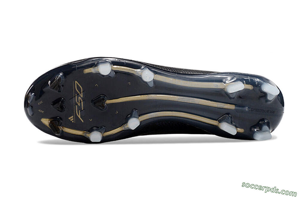 Adidas F50+ Adizero FG Low-Tops Football Boots - Black/Purple/Gold 6