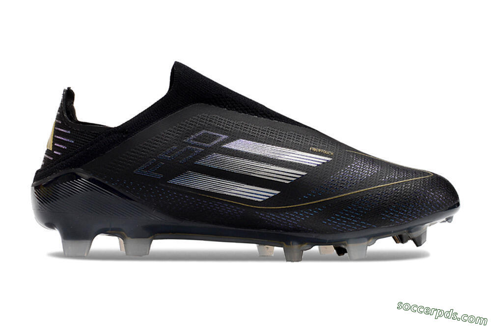 Adidas F50+ Adizero FG Low-Tops Football Boots - Black/Purple/Gold 7