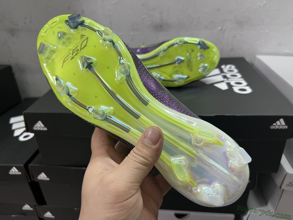 Adidas F50+ Adizero FG Low-Tops Football Boots - Purple/Yellow/Blue