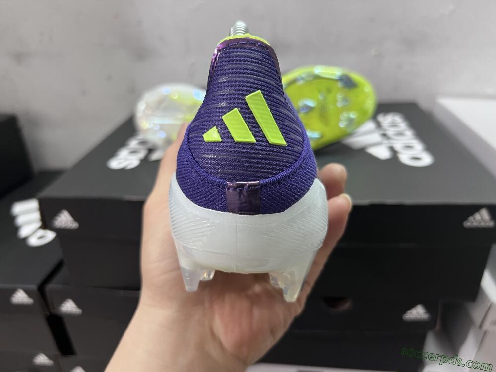 Adidas F50+ Adizero FG Low-Tops Football Boots - Purple/Yellow/Blue