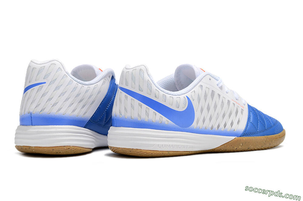 Nike Lunar Gato 2 IC Low-Tops Football Shoes - White/Blue 6