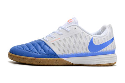 Nike Lunar Gato 2 IC Low-Tops Football Shoes - White/Blue