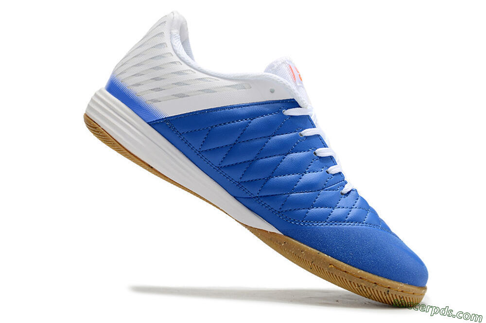 Nike Lunar Gato 2 IC Low-Tops Football Shoes - White/Blue 5