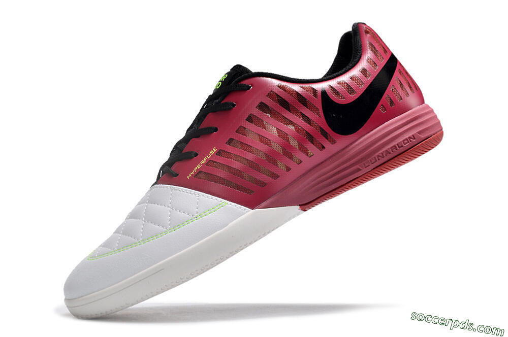 Nike Lunar Gato 2 IC Low-Tops Football Shoes - White/Red/Black 5