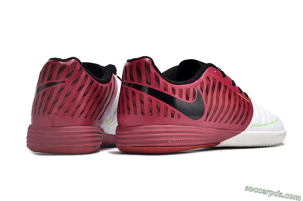 Nike Lunar Gato 2 IC Low-Tops Football Shoes - White/Red/Black 6