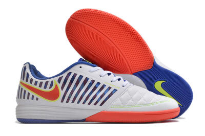 Nike Lunar Gato 2 IC Low-Tops Football Shoes - White/Blue/Red