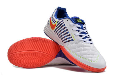 Nike Lunar Gato 2 IC Low-Tops Football Shoes - White/Blue/Red