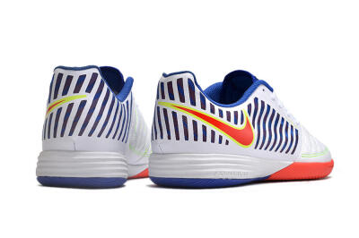 Nike Lunar Gato 2 IC Low-Tops Football Shoes - White/Blue/Red