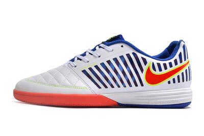 Nike Lunar Gato 2 IC Low-Tops Football Shoes - White/Blue/Red