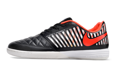 Nike Lunar Gato 2 IC Low-Tops Football Shoes - Black/White/Red