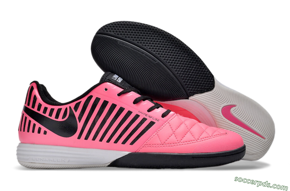 Nike Lunar Gato 2 IC Low-Tops Football Shoes - Pink/Black 1