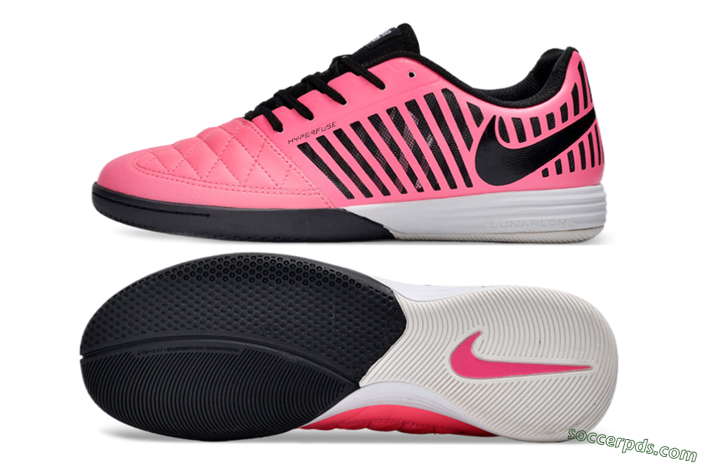 Nike Lunar Gato 2 IC Low-Tops Football Shoes - Pink/Black 0