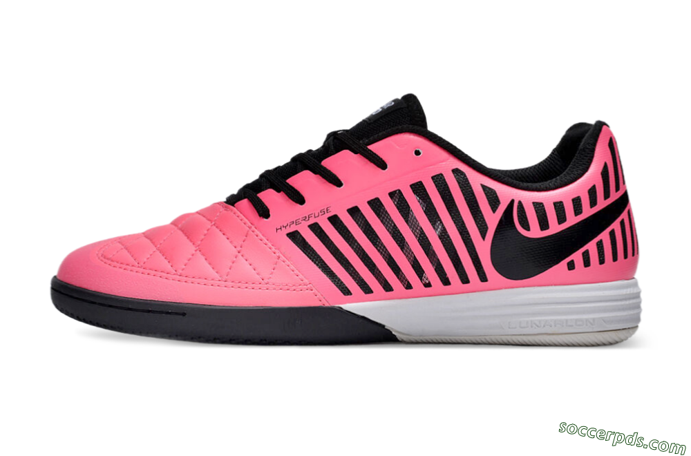 Nike Lunar Gato 2 IC Low-Tops Football Shoes - Pink/Black 2