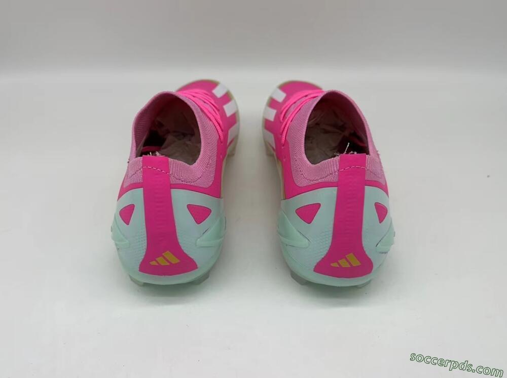 Adidas X Crazyfast+ Laceless FG Low-Tops Football Boots - Pink/White/Gold/Jade