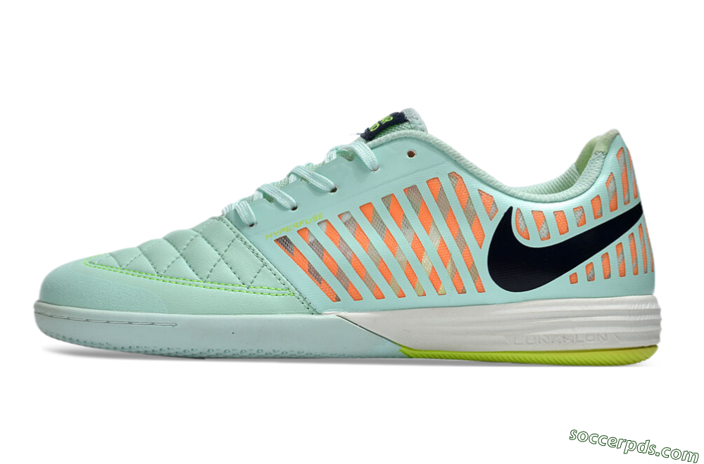 Nike Lunar Gato 2 IC Low-Tops Football Shoes - Jade/Black/Red 3