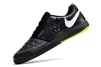 Nike Lunar Gato 2 IC Low-Tops Football Shoes - Black/White/Yellow