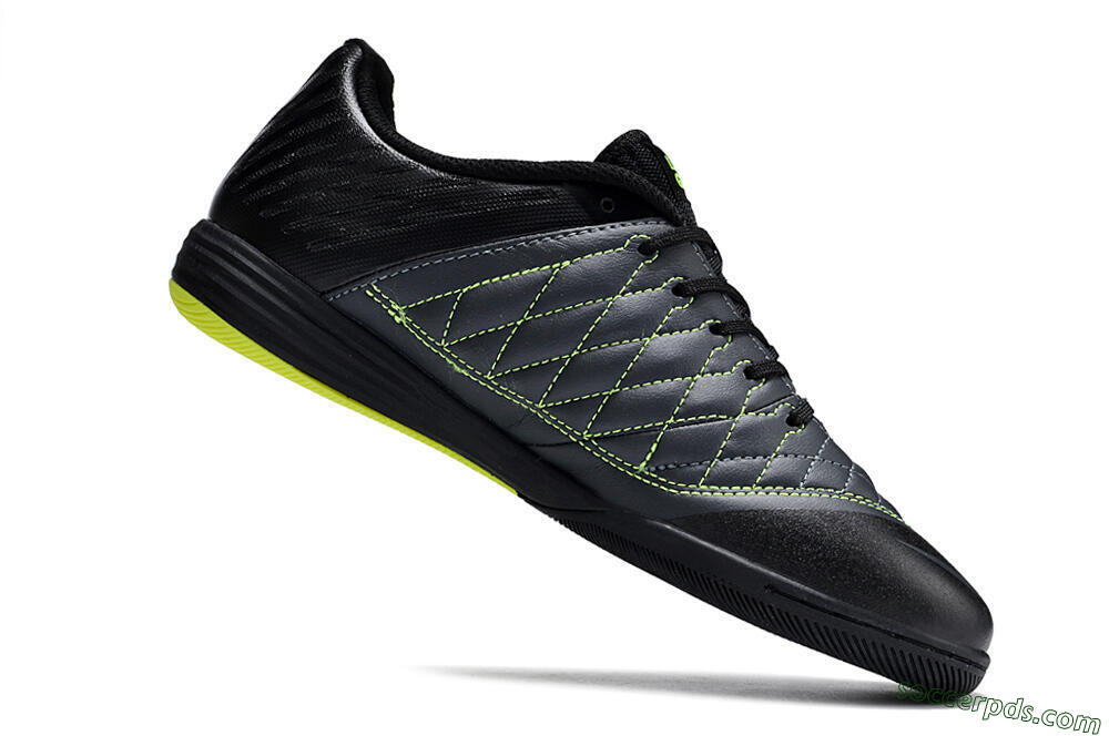 Nike Lunar Gato 2 IC Low-Tops Football Shoes - Black/White/Yellow 5