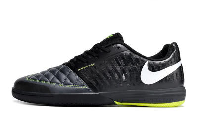 Nike Lunar Gato 2 IC Low-Tops Football Shoes - Black/White/Yellow