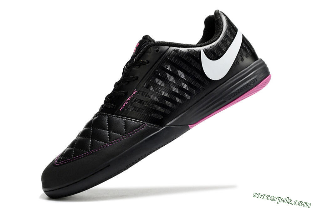 Nike Lunar Gato 2 IC Low-Tops Football Shoes - Black/White/Purple 5