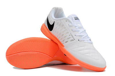 Nike Lunar Gato 2 IC Low-Tops Football Shoes - White/Black/Orange