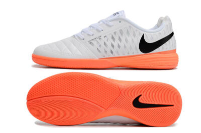 Nike Lunar Gato 2 IC Low-Tops Football Shoes - White/Black/Orange