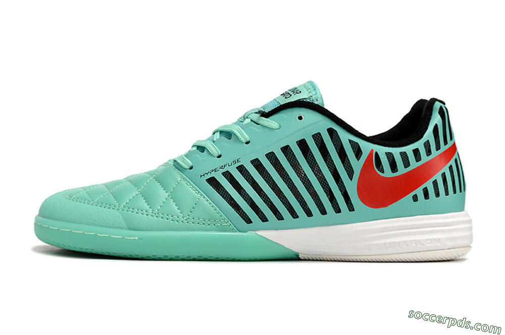 Nike Lunar Gato 2 IC Low-Tops Football Shoes - Jade/Black/Red 2