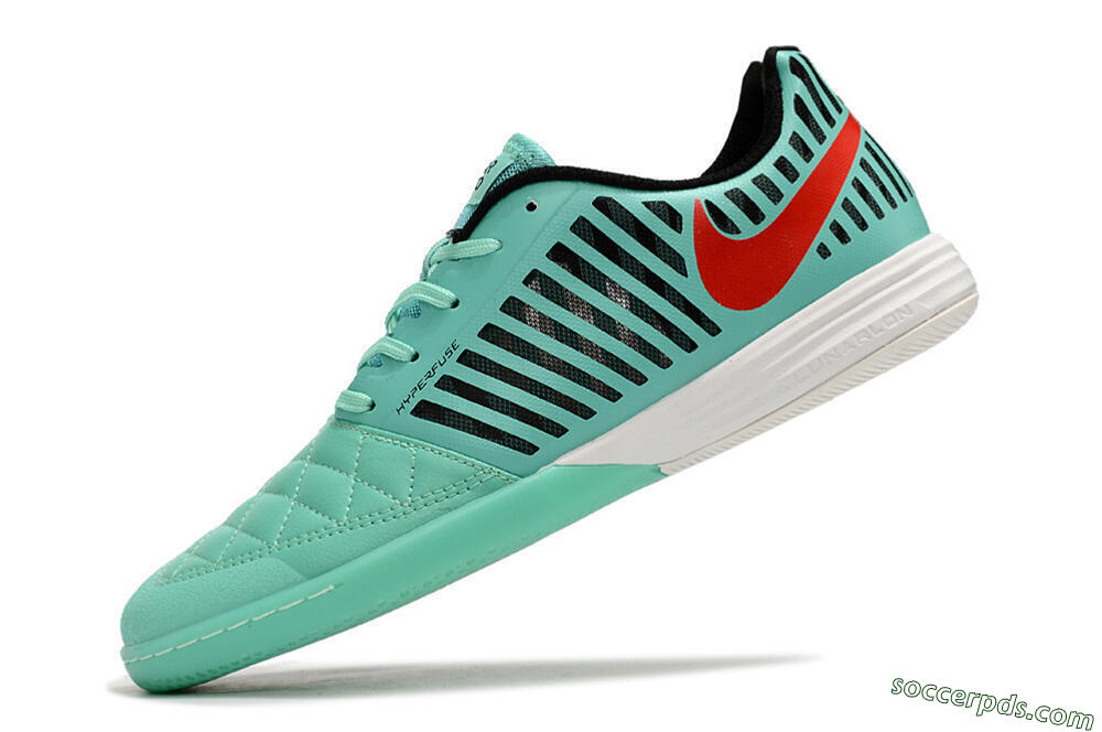 Nike Lunar Gato 2 IC Low-Tops Football Shoes - Jade/Black/Red 5