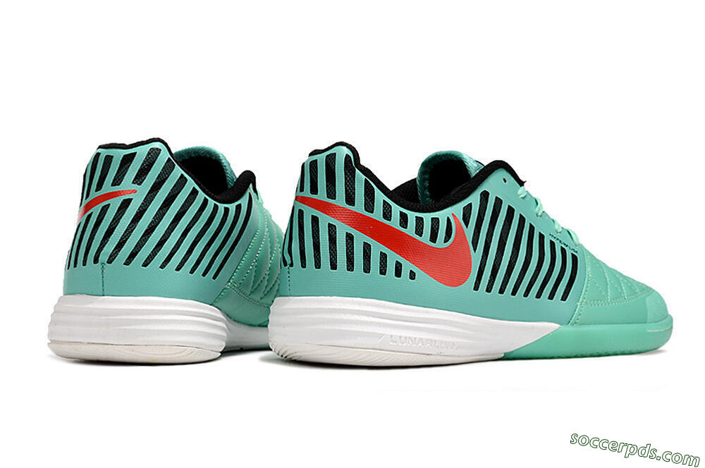 Nike Lunar Gato 2 IC Low-Tops Football Shoes - Jade/Black/Red 6