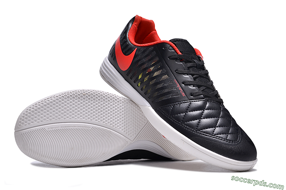 Nike Lunar Gato 2 IC Low-Tops Football Shoes - Black/Red/White 3