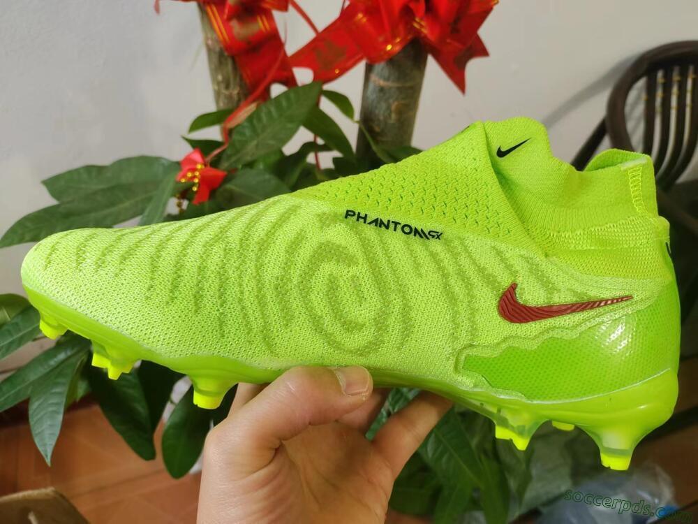 Nike Phantom GX Elite DF Link FG High-Tops Football Boots - Green/Black/Red