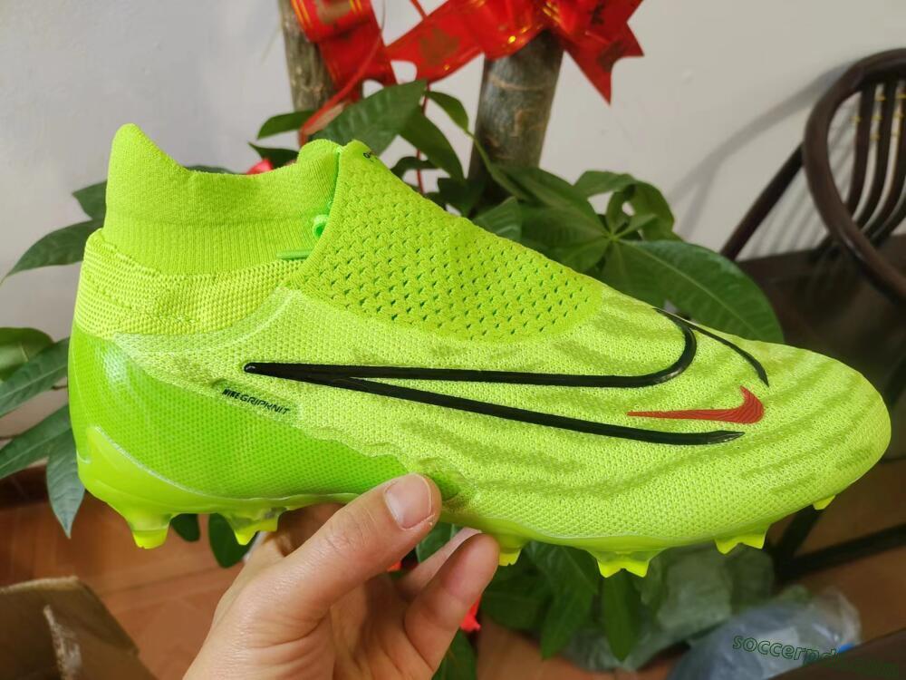 Nike Phantom GX Elite DF Link FG High-Tops Football Boots - Green/Black/Red
