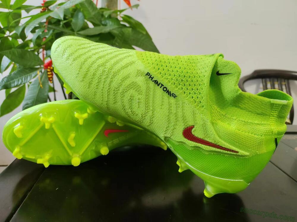 Nike Phantom GX Elite DF Link FG High-Tops Football Boots - Green/Black/Red